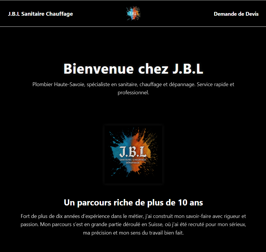 Site JBL Sanitaire Chauffage